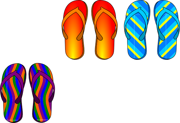 Flip Flops Clip Art At Clker - Flip Flop Animated Gif (600x412)