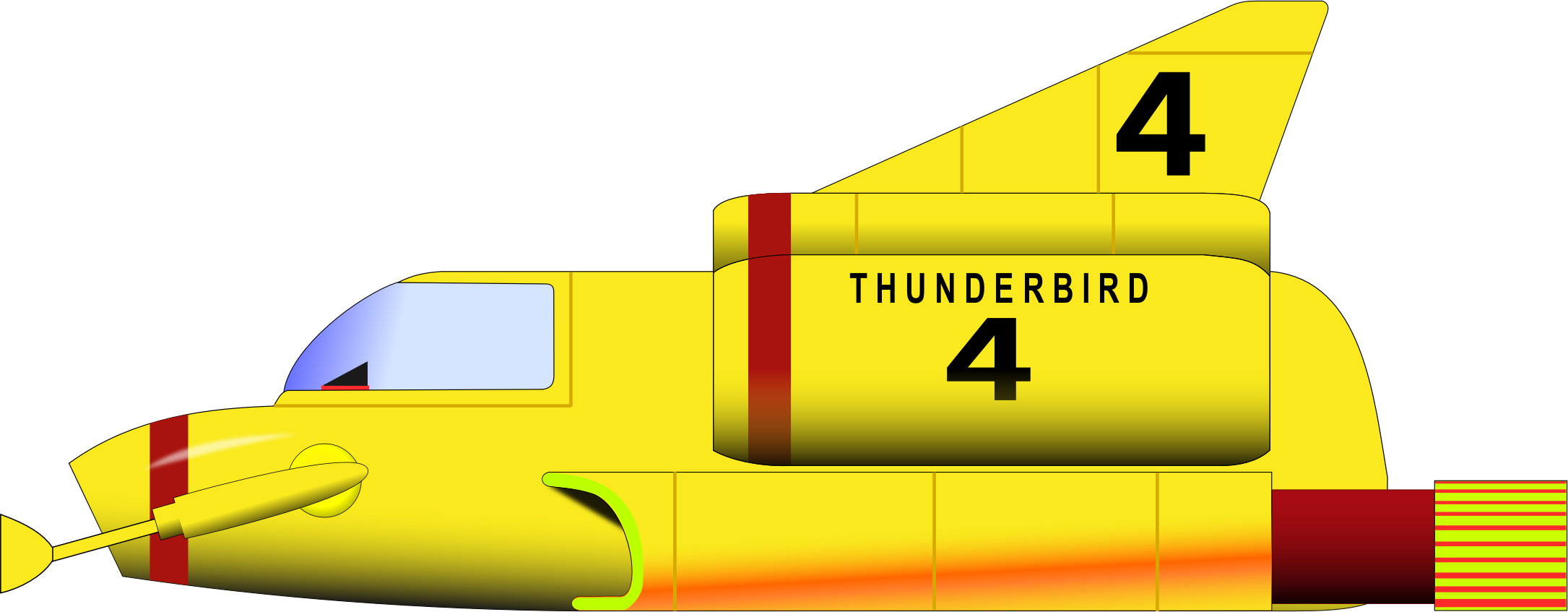 Big Image - Thunderbird 4 Png (2171x847)