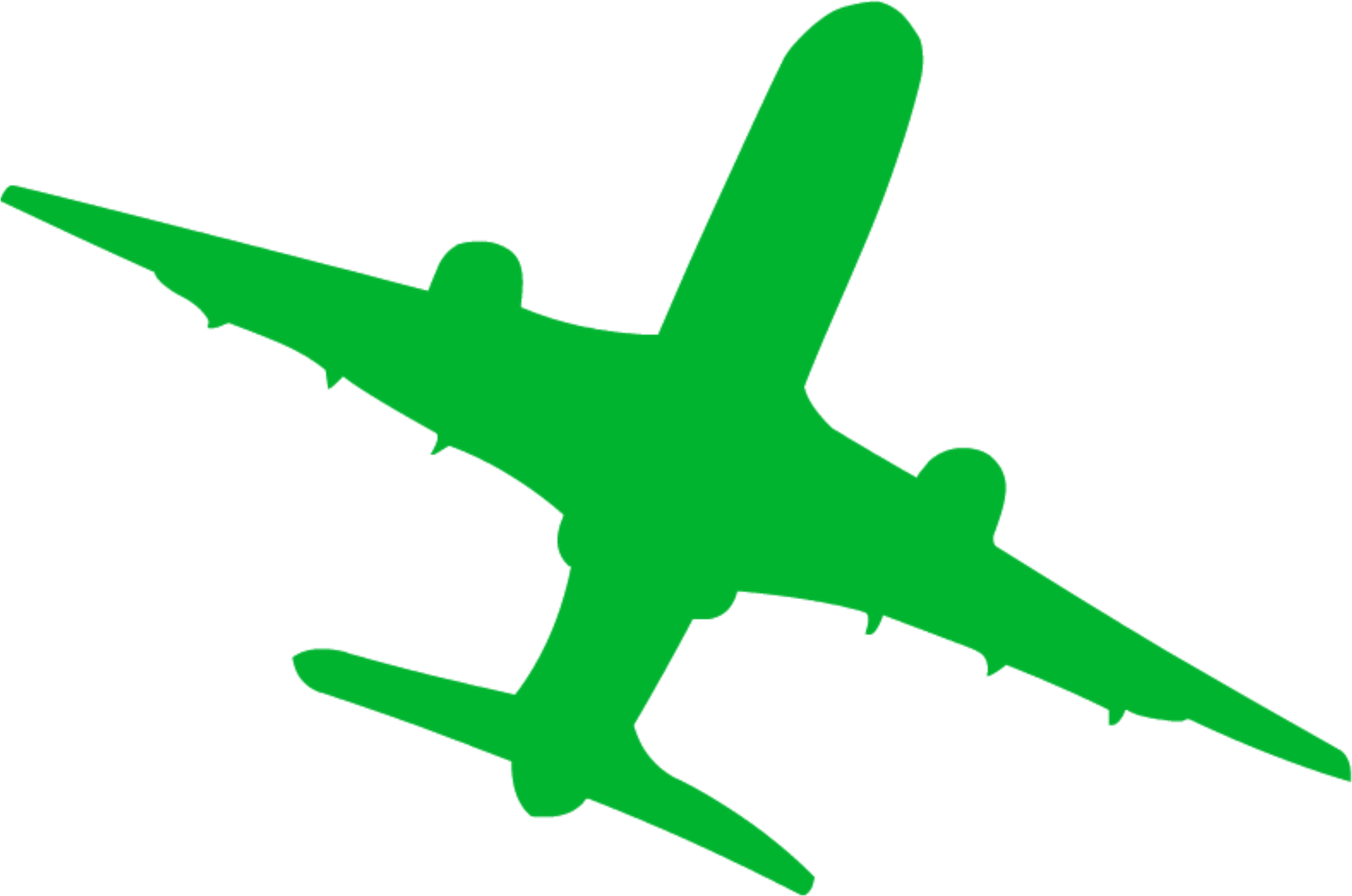 Aeroplane Clip Art - Negative And Positive Space (2500x2500)