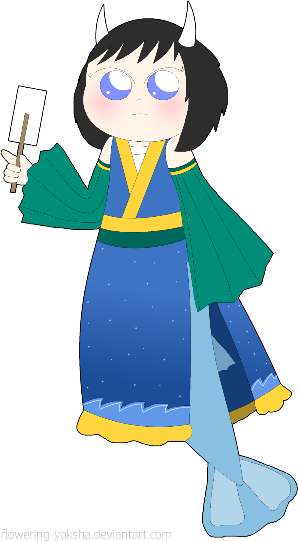 Flowering Yaksha 15 0 Touhou Sd - Cartoon (1024x1811)