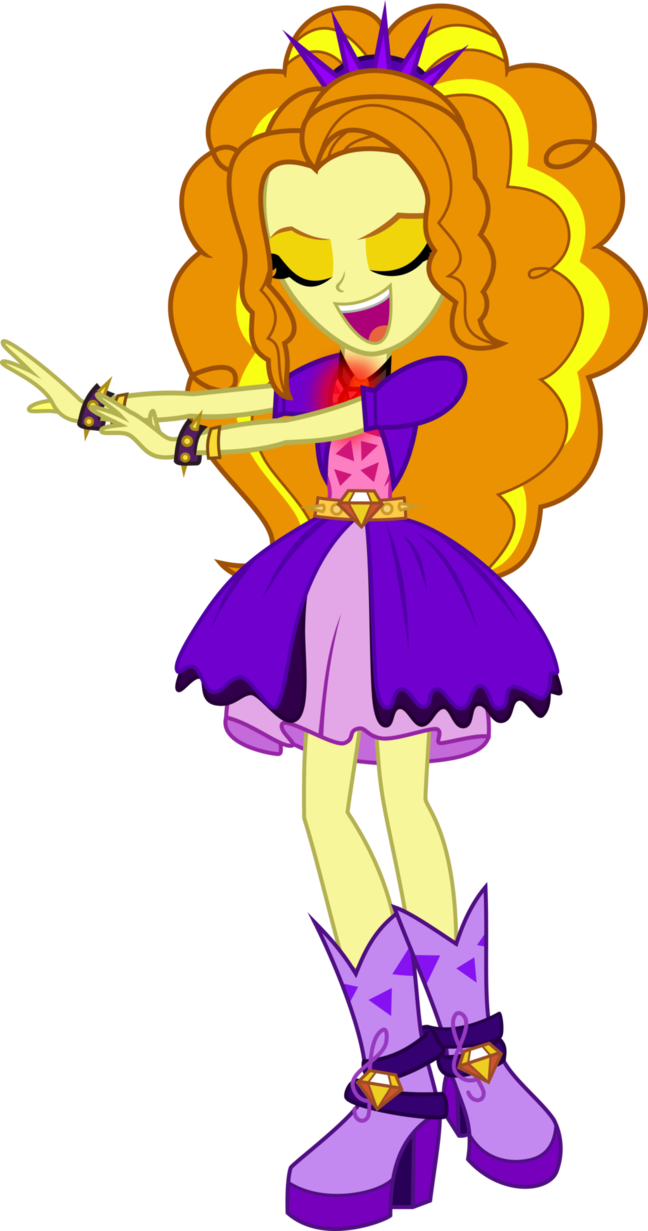 Adagio Dazzle Is Singing By Aqua-pony - Illustration (648x1231)