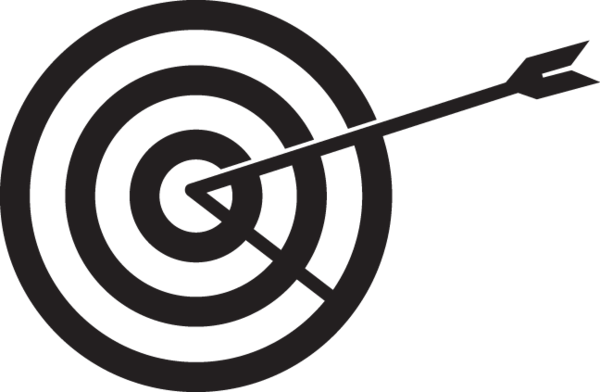 Stylized Target And Arrow - Target And Arrow Vector (648x423)