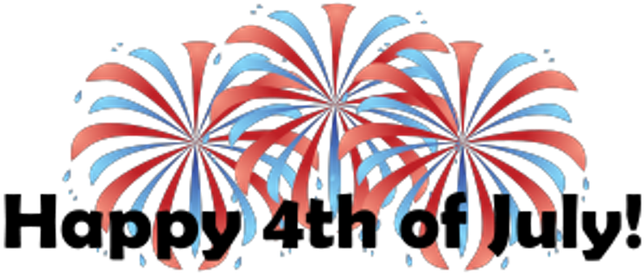 Fireworks Clipart Colored - 4th Of July Clip Art Free (750x328)