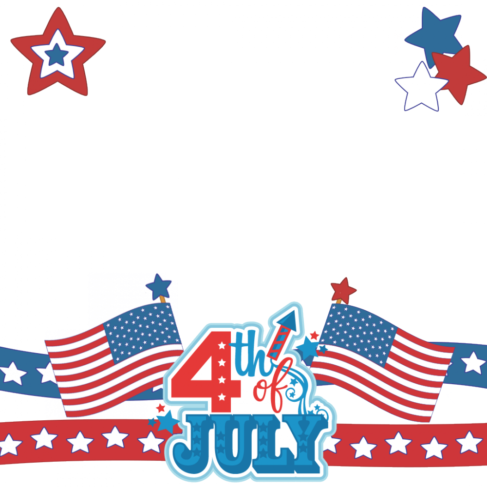 Fourth Of July Clip Art Borders Png Download - Happy 4th Of July Frame (1000x1000)