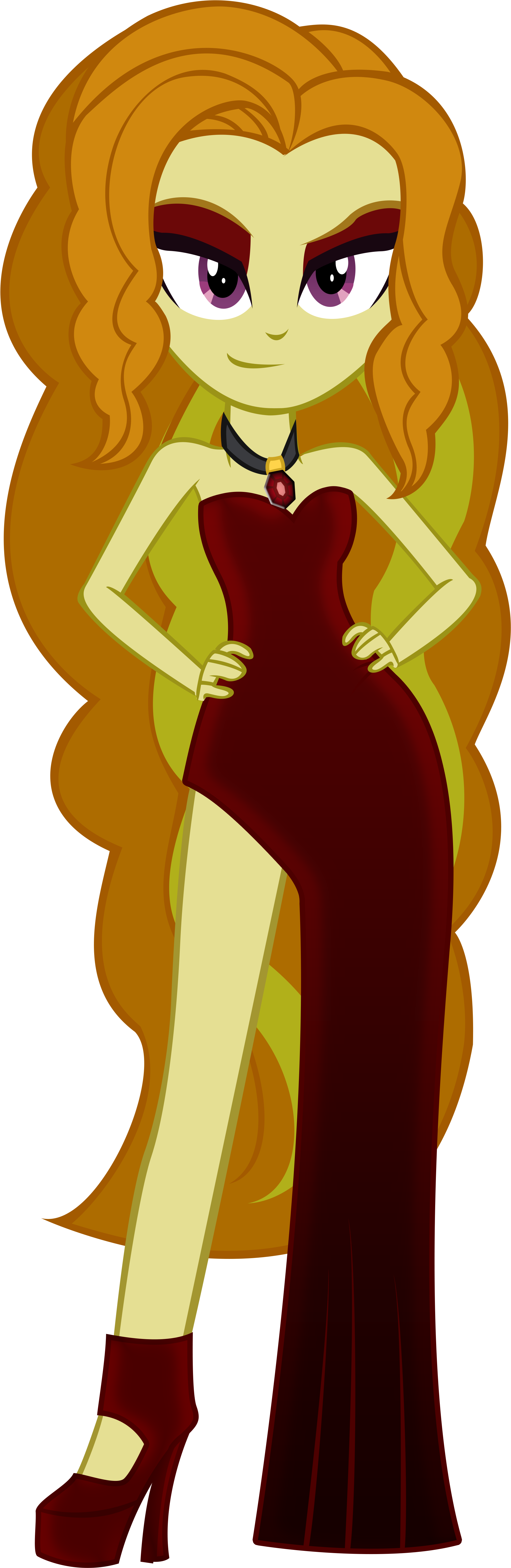 Adagio Dazzle, Alternate Costumes, Alternate Hairstyle, - Illustration (2500x6916)