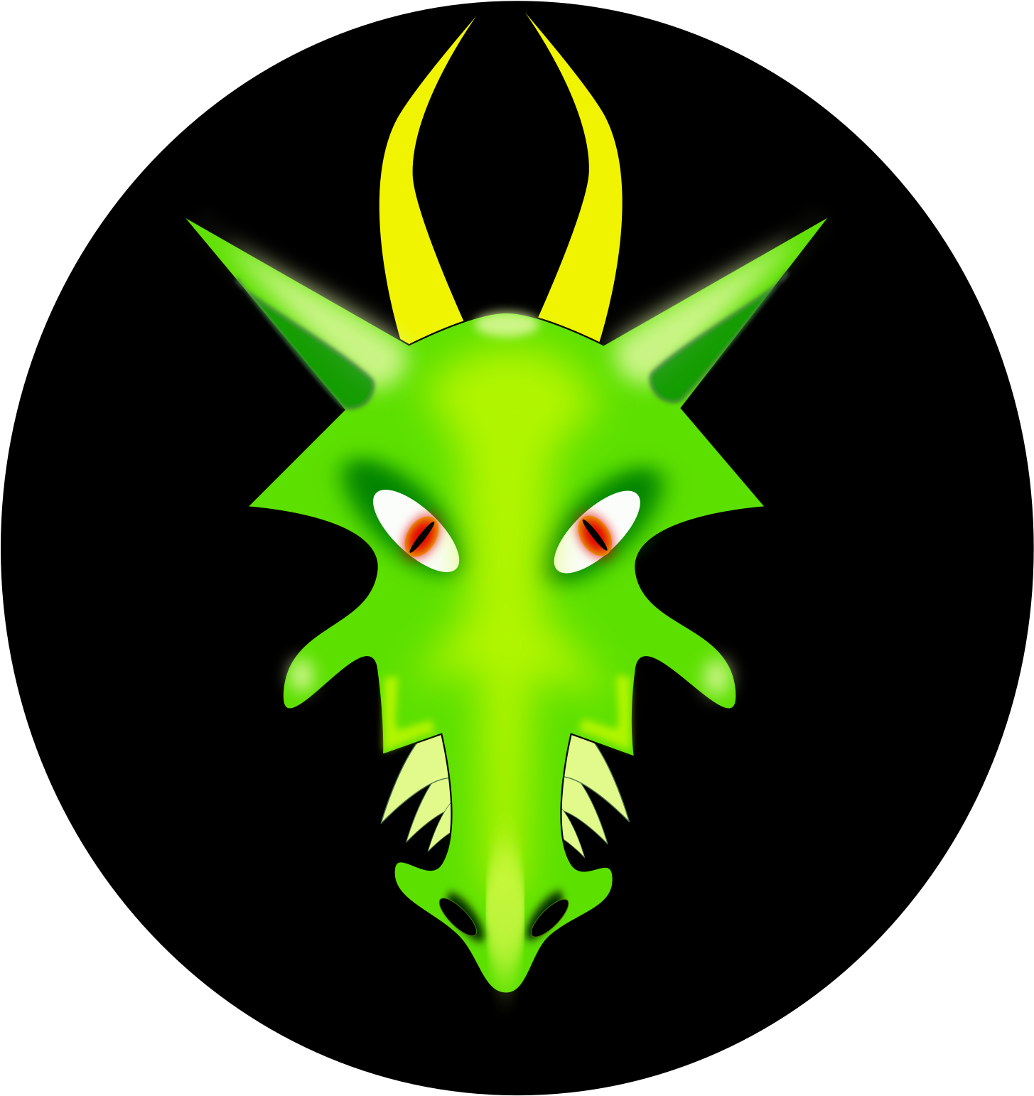 Face Of A Green Dragon - Portable Network Graphics (2400x1697)