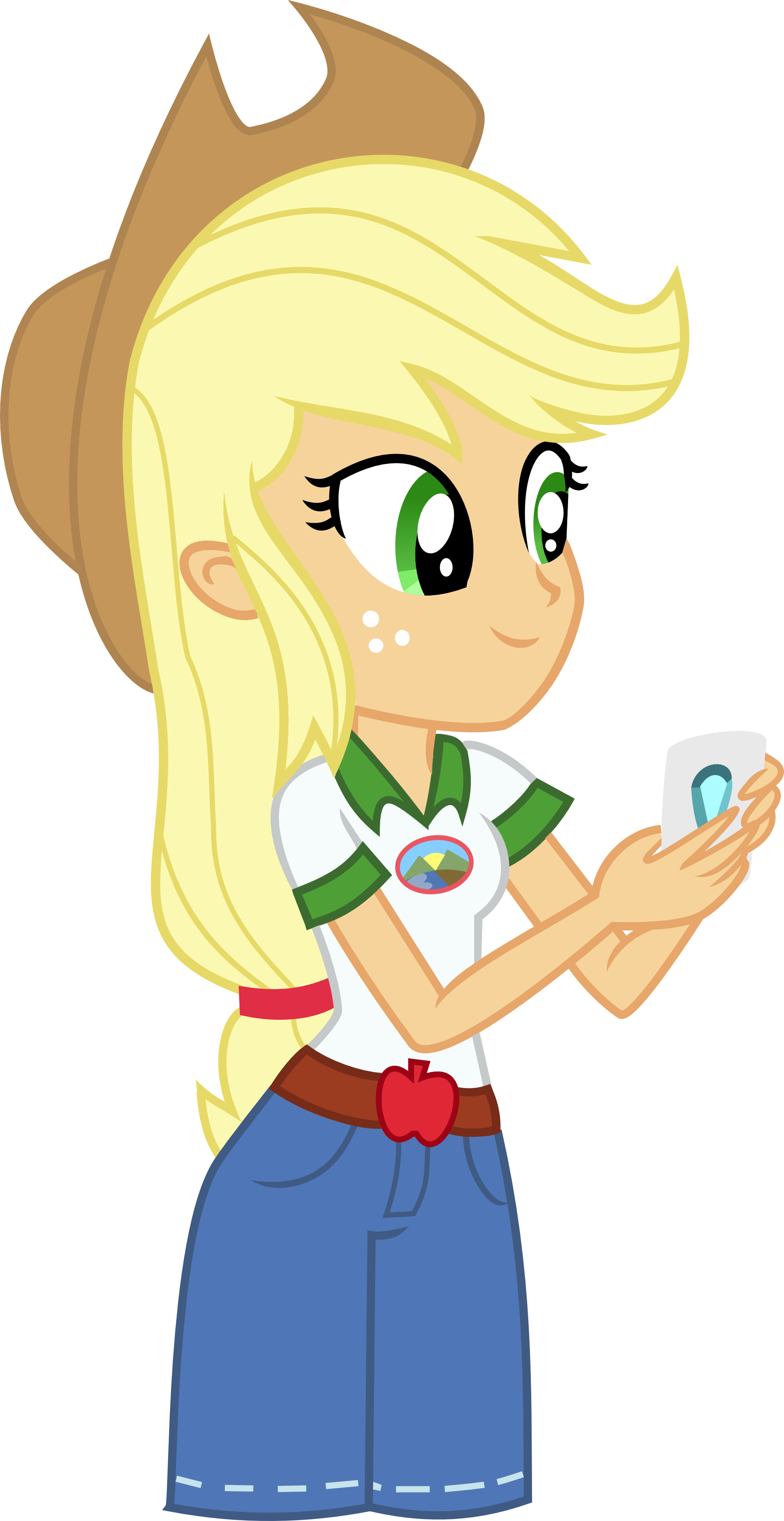 Apple Jack Eqg Loe By Anhel032015 - My Little Pony: Equestria Girls (1895x3675)