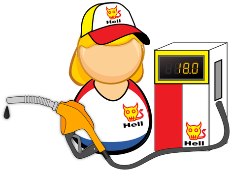 Gas Station Attendant - Gas Clipart (500x361)