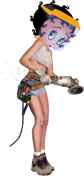 Betty Boop Construction Worker Photo By Khunpaulsak - Happy Labor Day Blingee (318x620)