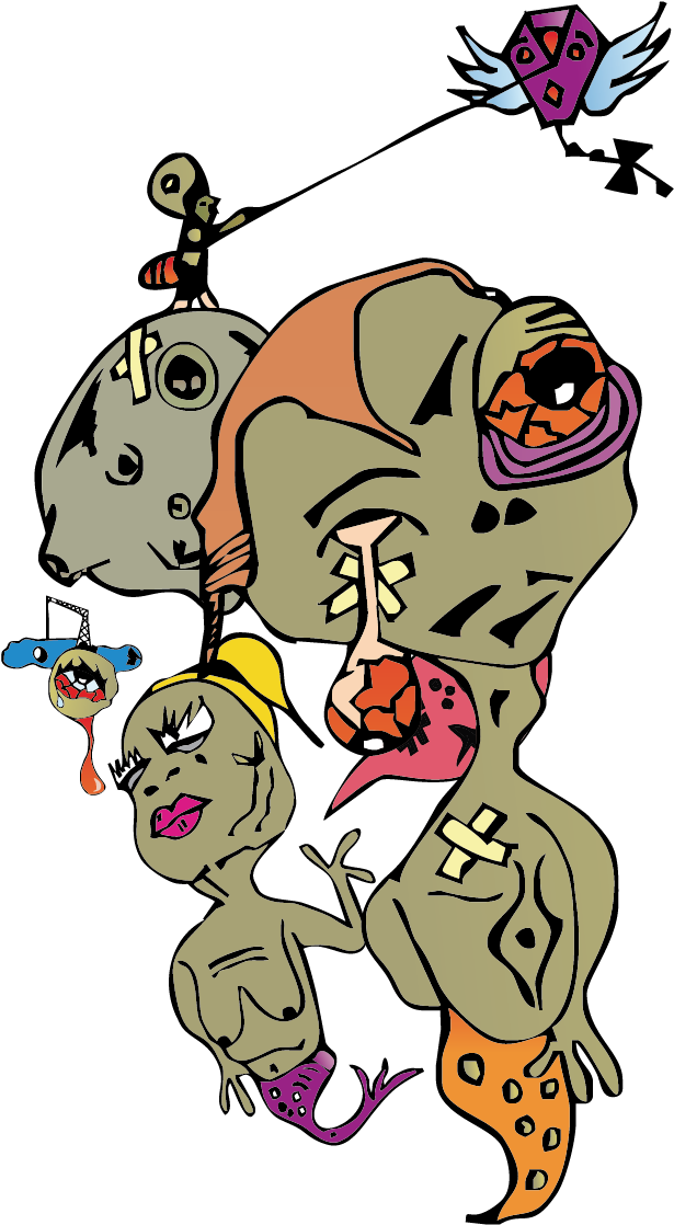 Drawing Euclidean Vector Art Illustration - Crazy (1181x1181)