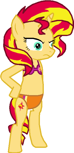 Sunset Shimmer Bikini By Toonalexsora007 - My Little Pony: Friendship Is Magic (324x623)