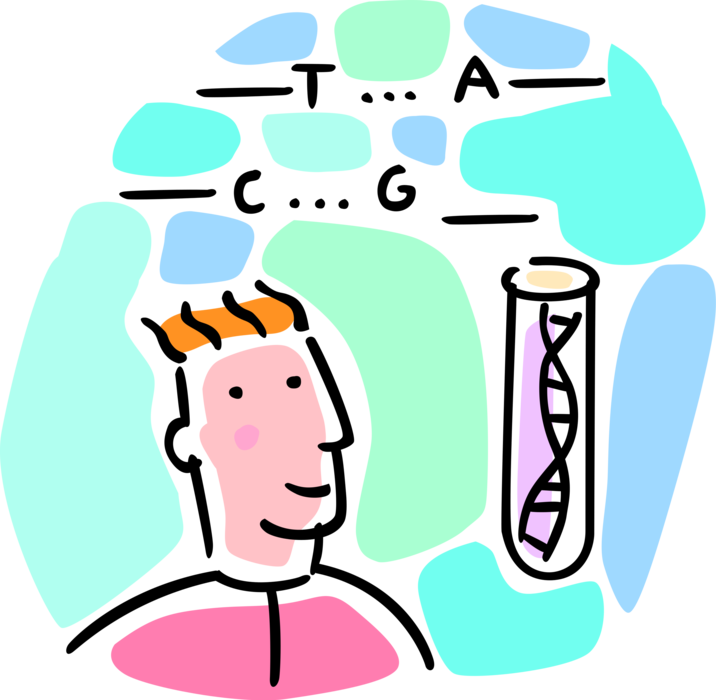 Vector Illustration Of Human Genetics Cytogenetics - Vector Illustration Of Human Genetics Cytogenetics (716x700)