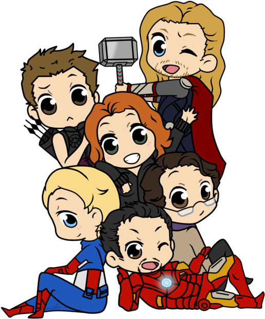 Marvel's Avengers By Mibu - Steve Rogers Bucky Barnes Chibi (600x761)