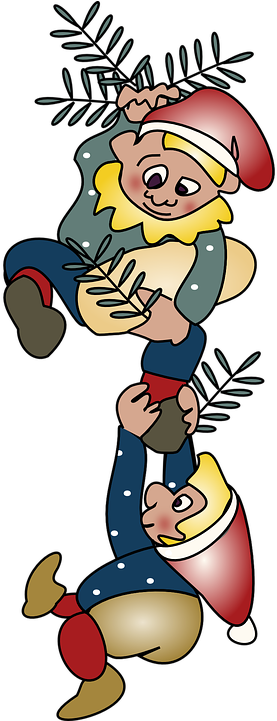 Elf Swinging Cliparts 25, Buy Clip Art - Elfos De Navidad Png (360x720)