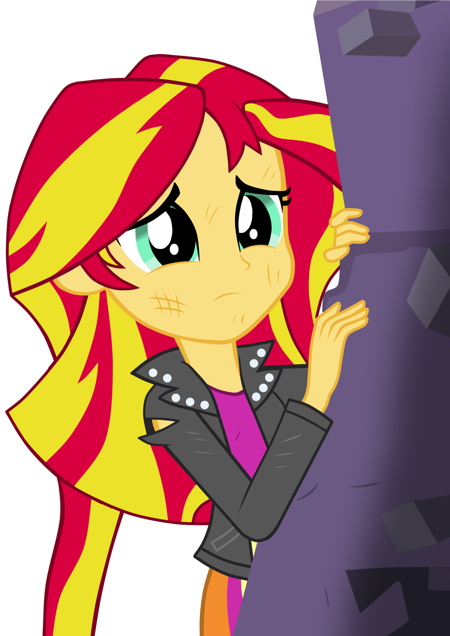 Sad Sunset Shimmer Vector By Neutron Quasar - Shimmer Sad Mlp Eg Base Sad Sunset (1700x2229)
