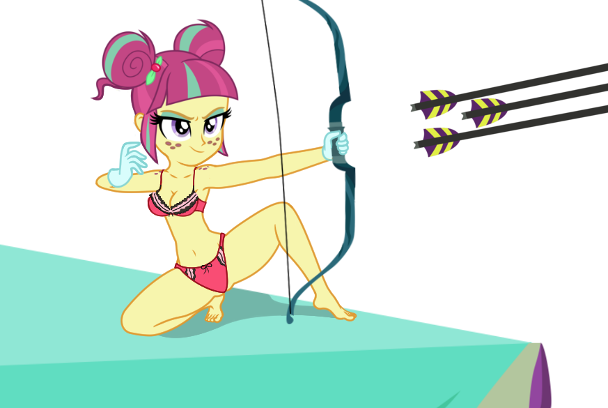 Arrow, Belly Button, Bikini, Bow And Arrow, Bow , Bra, - Cartoon (873x585)