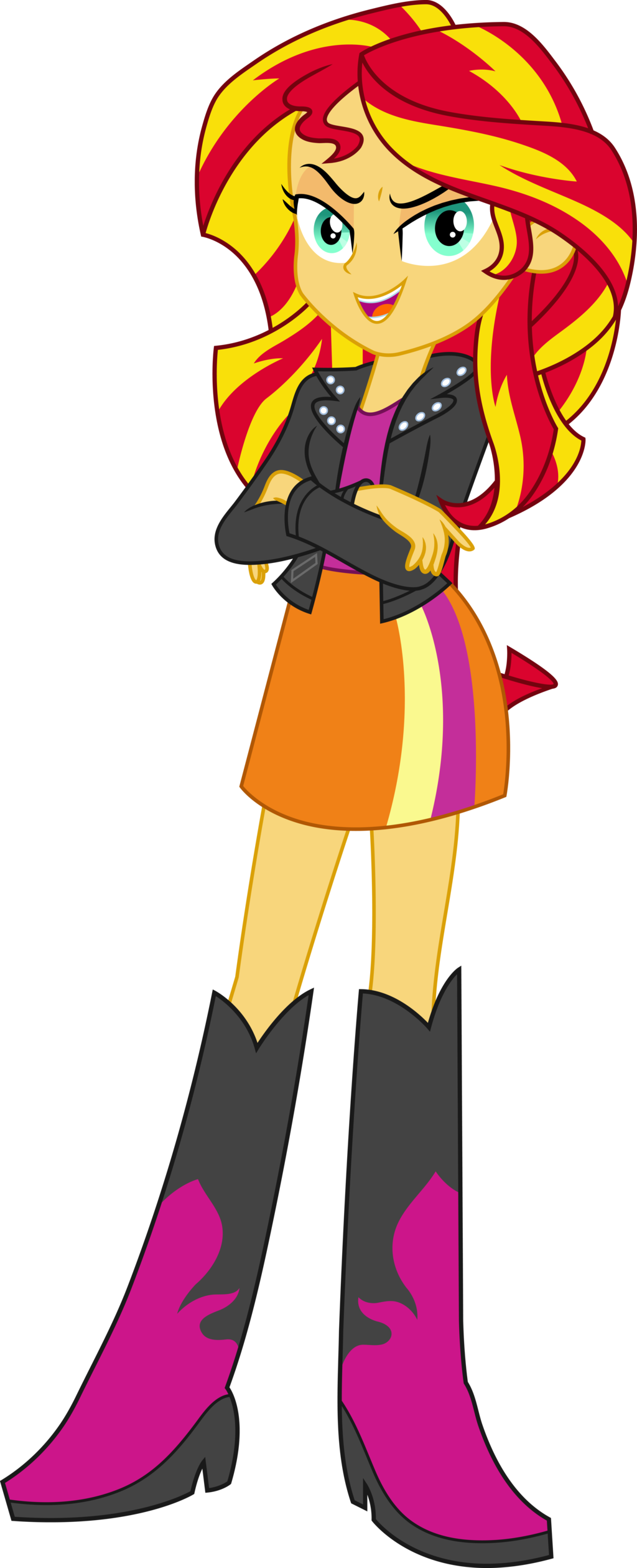 Equestria Girls Sunset Shimmer Vector By Icantunloveyou - My Little Pony Equestria Girls Sunset Shimmer (1024x2518)