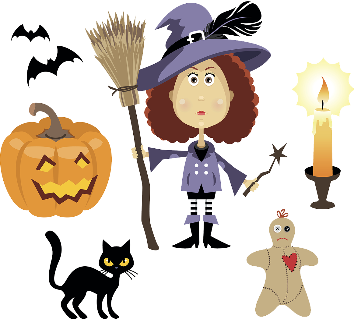 Halloween Boszorkxe1ny Illustration - Halloween Boszorkxe1ny Illustration (1163x1047)