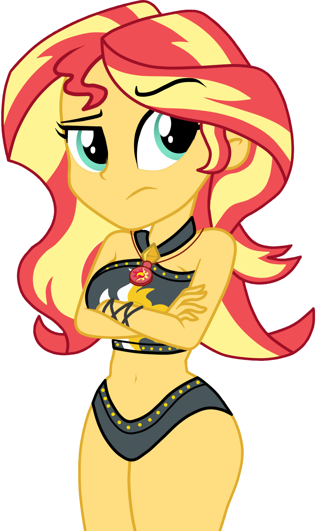 Mashoart, Belly Button, Bikini, Bikini Bottom, Breasts, - Sunset Shimmer Beach (1010x1698)