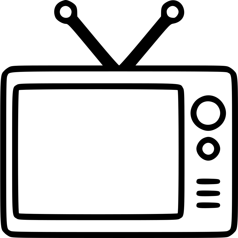 Old Television Comments - Television Clipart Black And White (981x980)