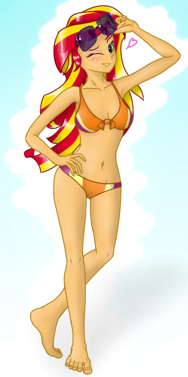 Sunset Shimmer Bikini By Zuko42 - Sunset Shimmer Bikini (632x1264)