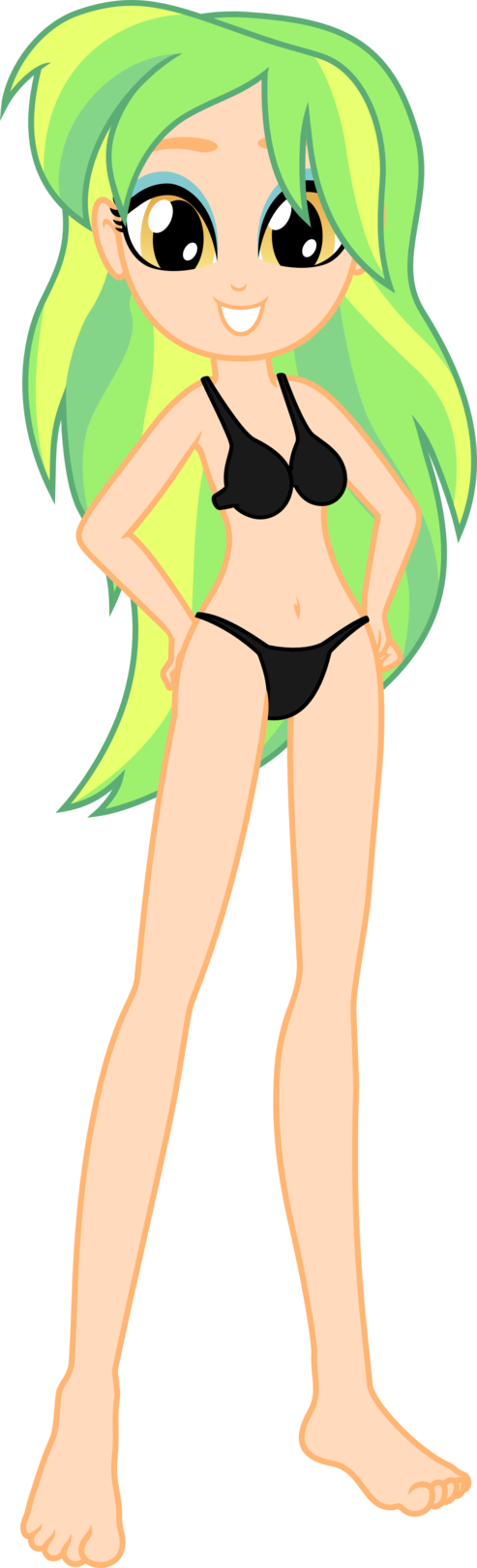 Lemon Zest Eqg - Mlp Eqg Bikini (493x1620)