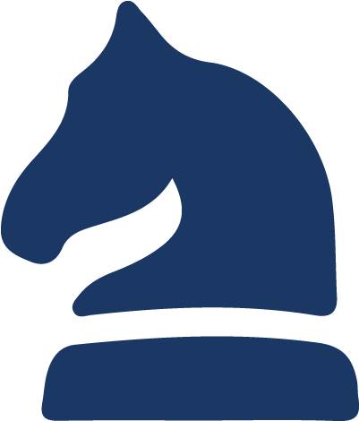 Logo Trans Blue - Chess Knight Logo Blue (400x512)