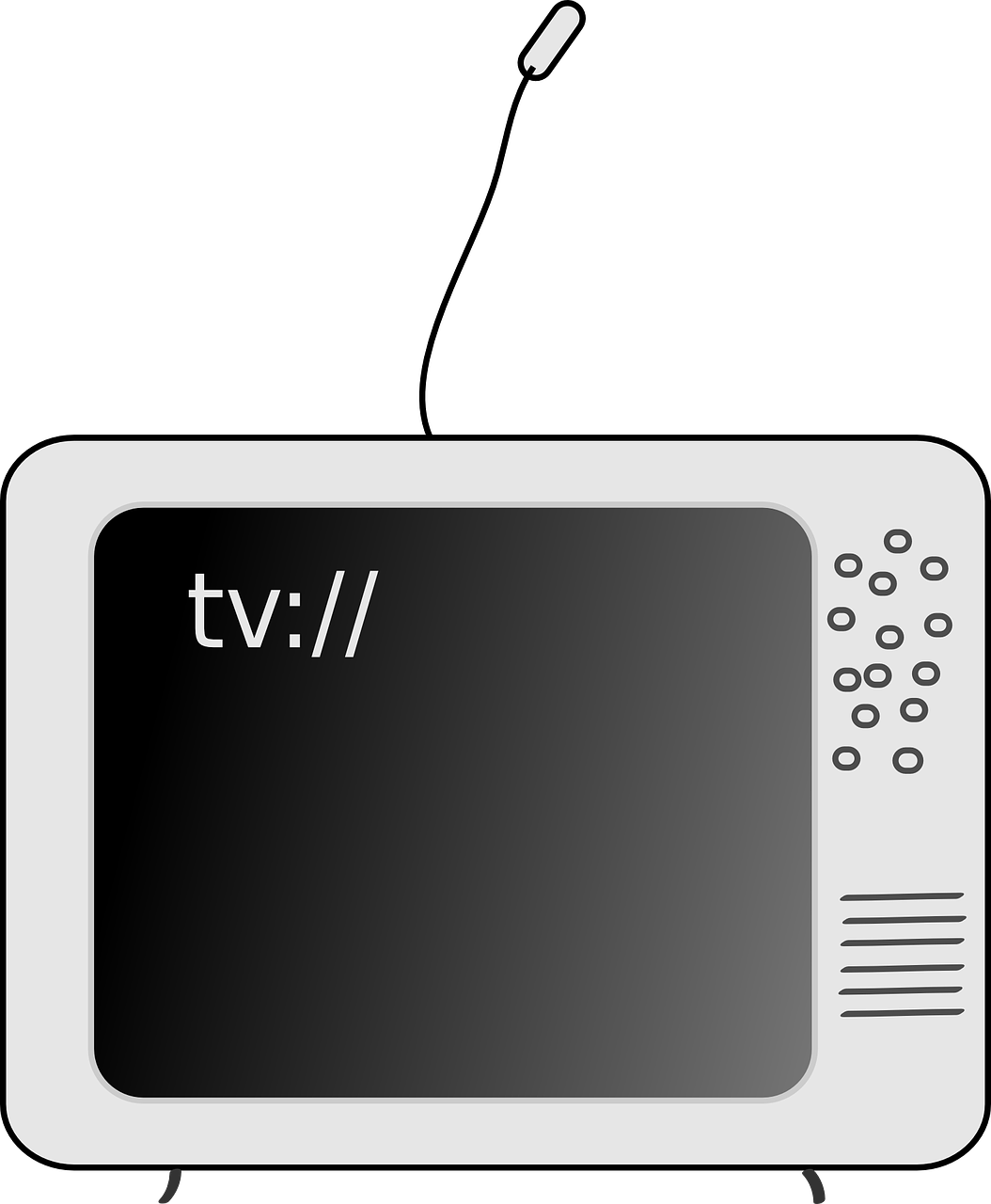 Tv Television Clip Art Free Vector 4vector - Tv Clip Art (1054x1280)