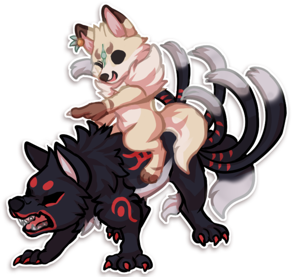 Anya And Levanti Doteyes Chibi By Leokatana-commission - Doteyes (600x563)