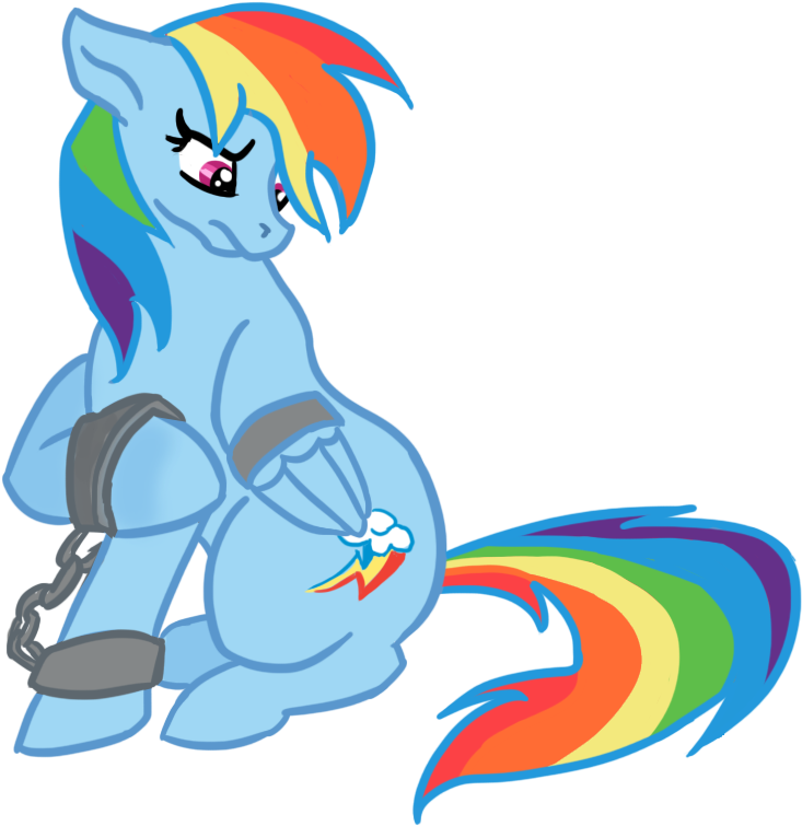 Jopale-opal, Bound Wings, Chains, Prisoner, Rainbow - Rainbow Dash (813x793)