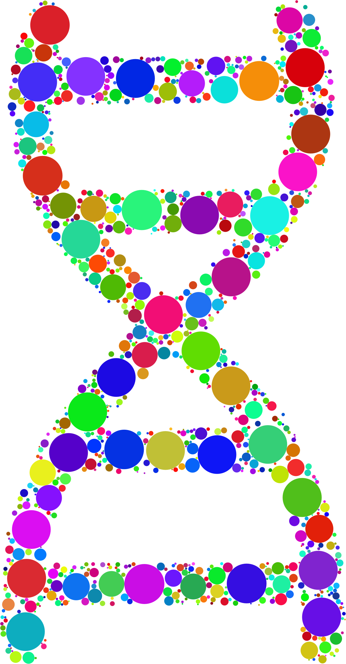 Dna Helix Circles - Nucleic Acid Double Helix (1210x2324)
