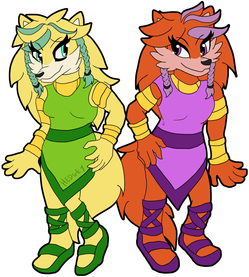 Wolf Aerial And Athena V - Cartoon (900x972)