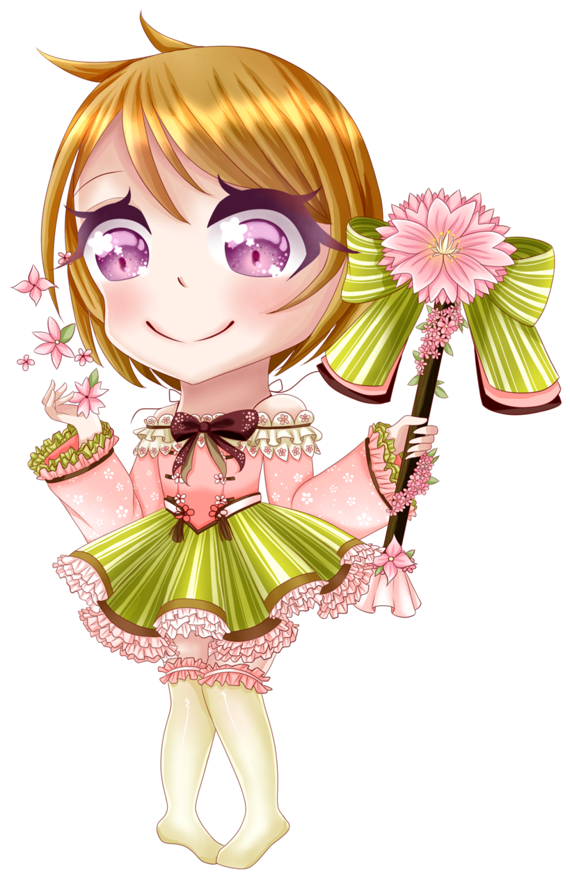 Cherry Blossom Hanayo Chibi By Dangoandflowers Cherry - Cherry Blossom Hanayo (1024x1308)