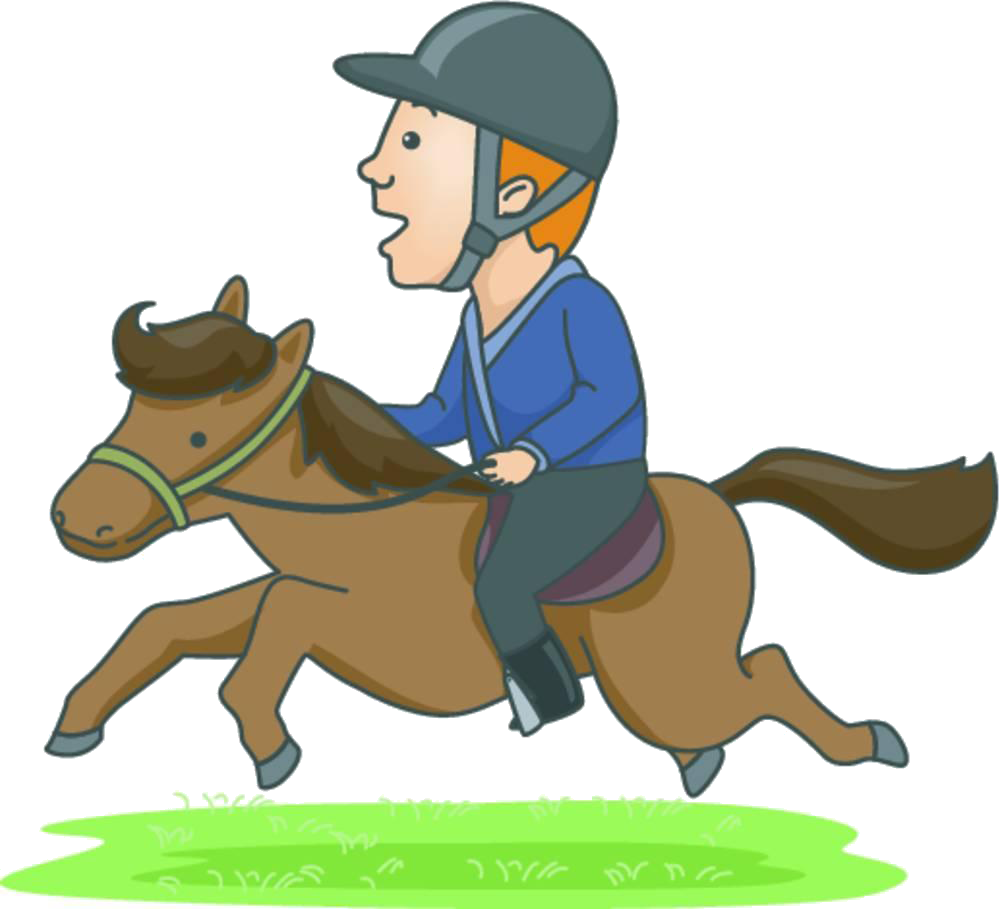 Horse Equestrian Cartoon Illustration - Horse Equestrian Cartoon Illustration (1000x909)