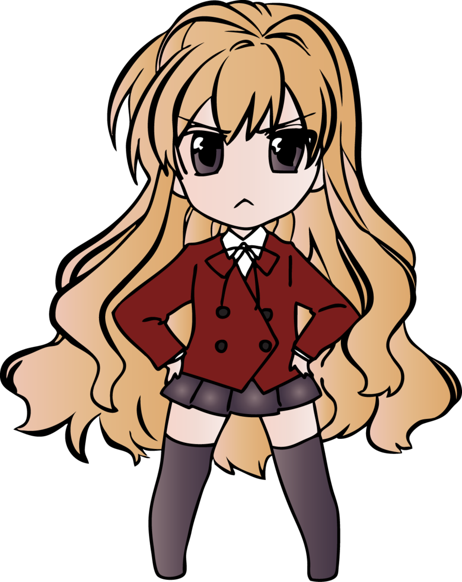 Chibi Asaka Taiga-toradora Colored By Kuroaika On Deviantart - Student Anime Girl Chibi (900x1134)