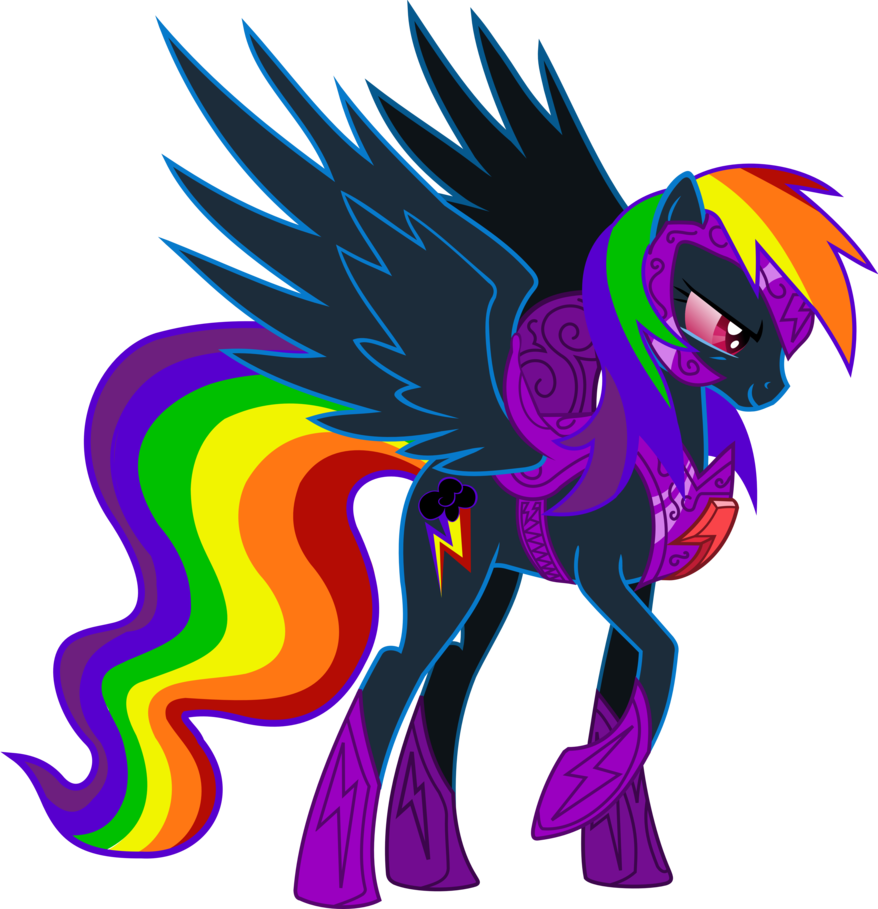 Nightmare Rainbow Dash By Dragnmastralex - My Little Pony Nightmare Rainbow Dash (878x909)