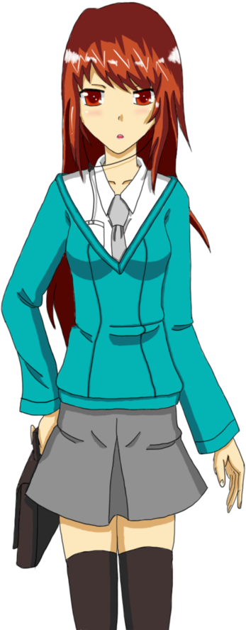 High School Girl By Rizqi91 - Cartoon (774x1032)