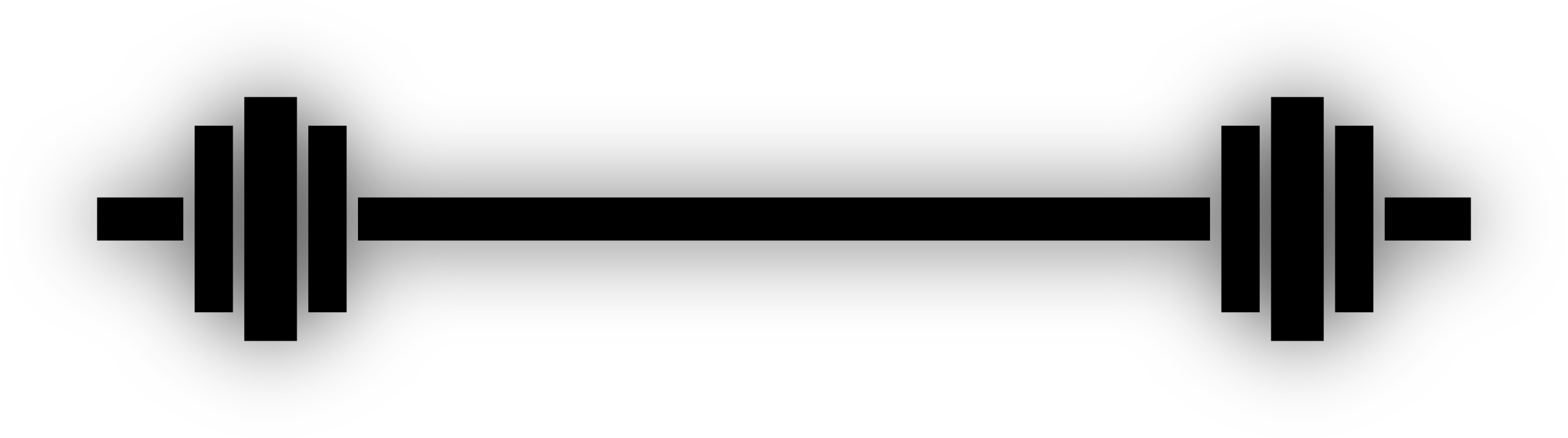 Black Clipart Barbell - Exercise As Stress Relief (2400x671)