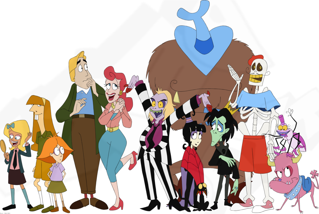 Beetlejuice Group Shot By Dext - Cartoon Characters Group Tv (1089x733)