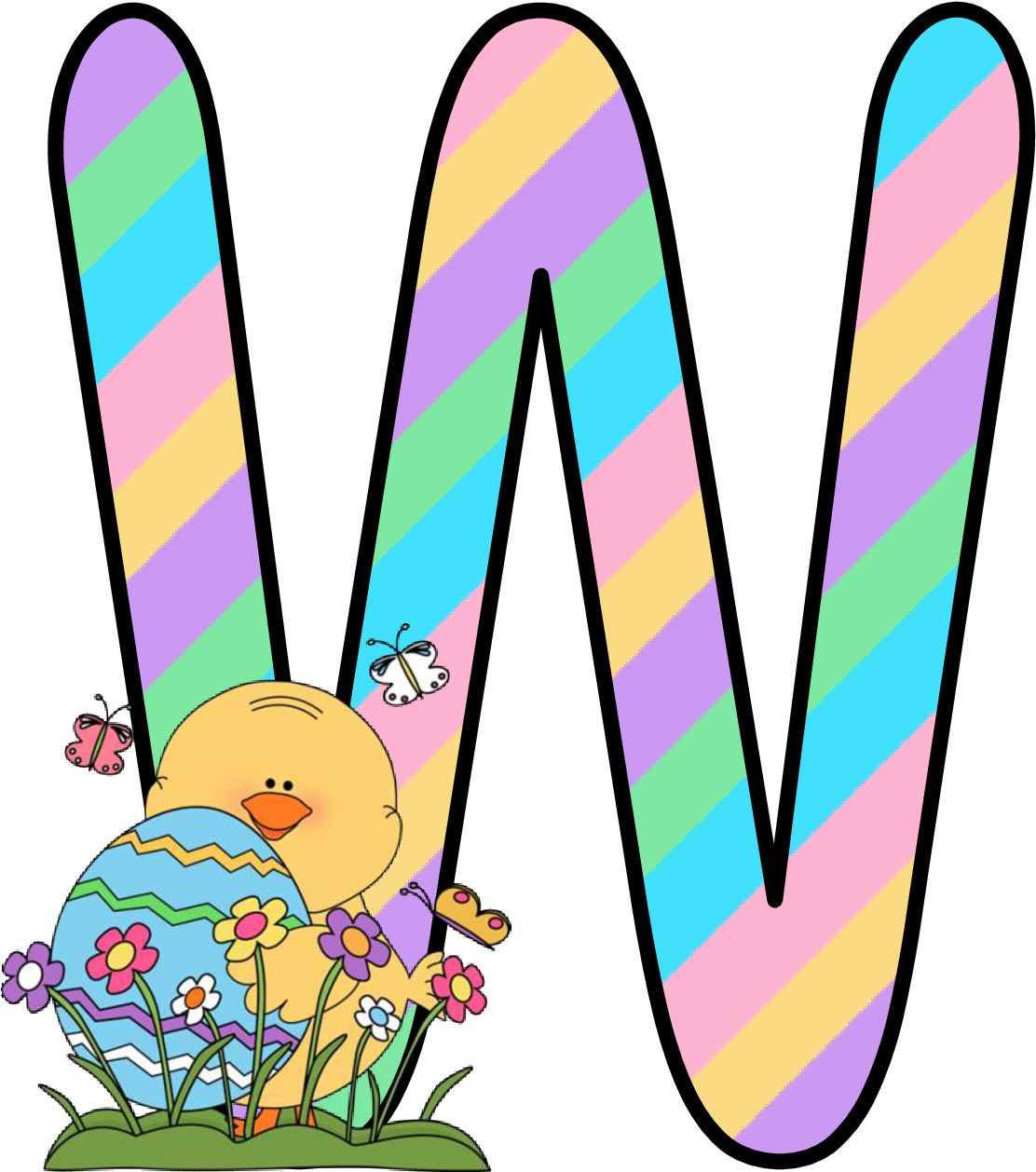 Ch B *✿* Alfabeto Easter De Kid Sparkz - Letter (1177x1340)