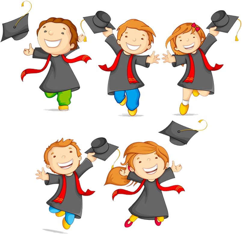 Graduation Ceremony Pre Kindergarten Pre School Clip - Kinder Graduation Clipart (827x827)