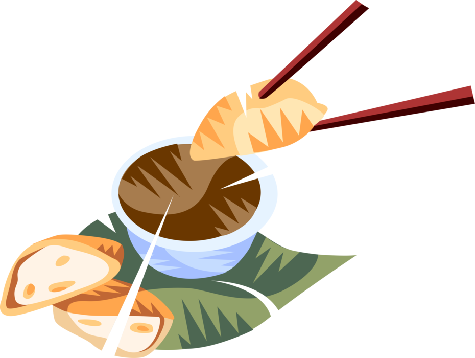 Vector Illustration Of Chinese Cuisine Tofu Dumplings - Vector Illustration Of Chinese Cuisine Tofu Dumplings (930x700)