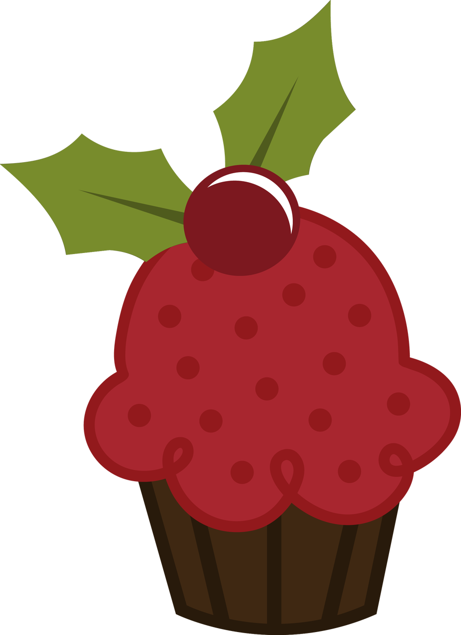 Christmas Cupcake Clip Art - Christmas Food Clipart Png (929x1280)