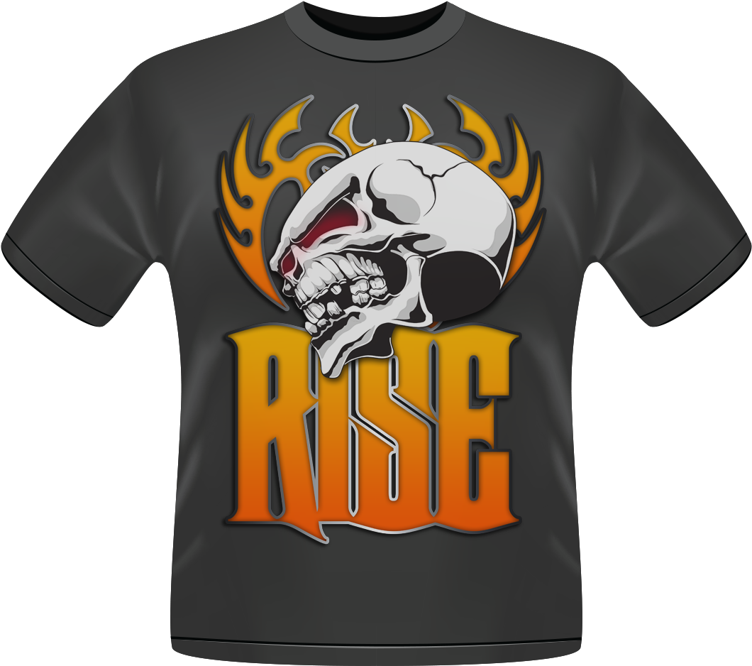 Rise T-shirt - Rock Skull Adult Coloring Books: Stress Relieving Patterns: (1088x1072)