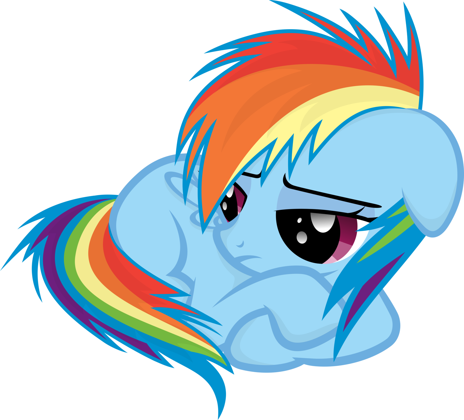 Rainbow Dash Filly Sad Dash By Daydreamsyndrom - My Little Pony Filly Rainbow Dash (1600x1450)