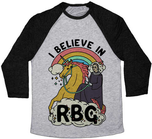 Ruth Bader Ginsburg On A Unicorn Our Baseball T Shirts - Pastel Goth Shirts (484x484)