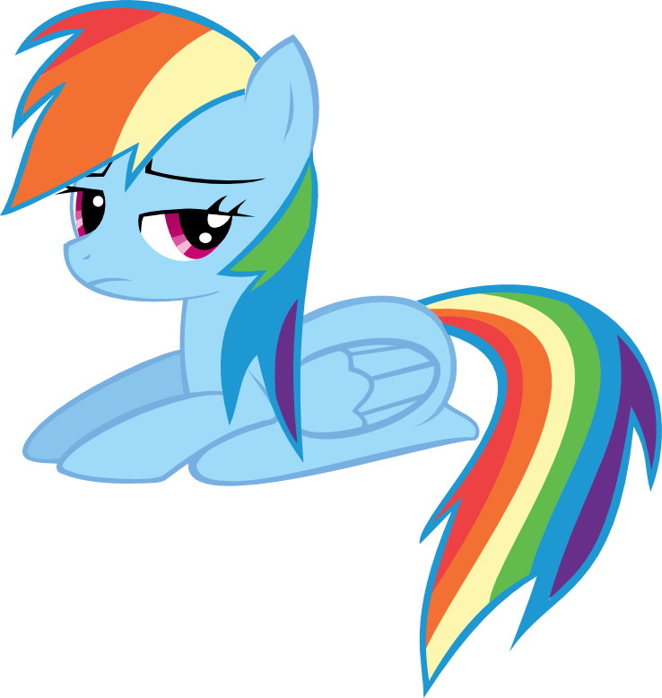 Sad And Upset By Rainbowdash038 - Rainbow Dash (738x778)