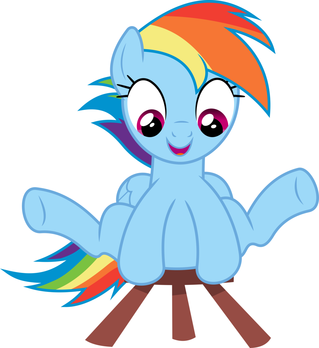 Rainbow Dash Loves Her Stool By Dasprid - Rainbow Dash (1024x1115)