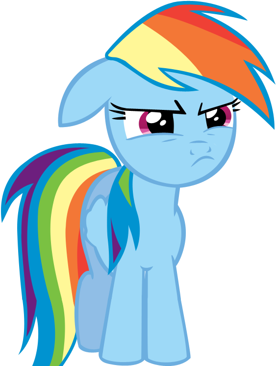 Angry Rainbow Dash By - Mlp Rainbow Dash Mad (570x750)