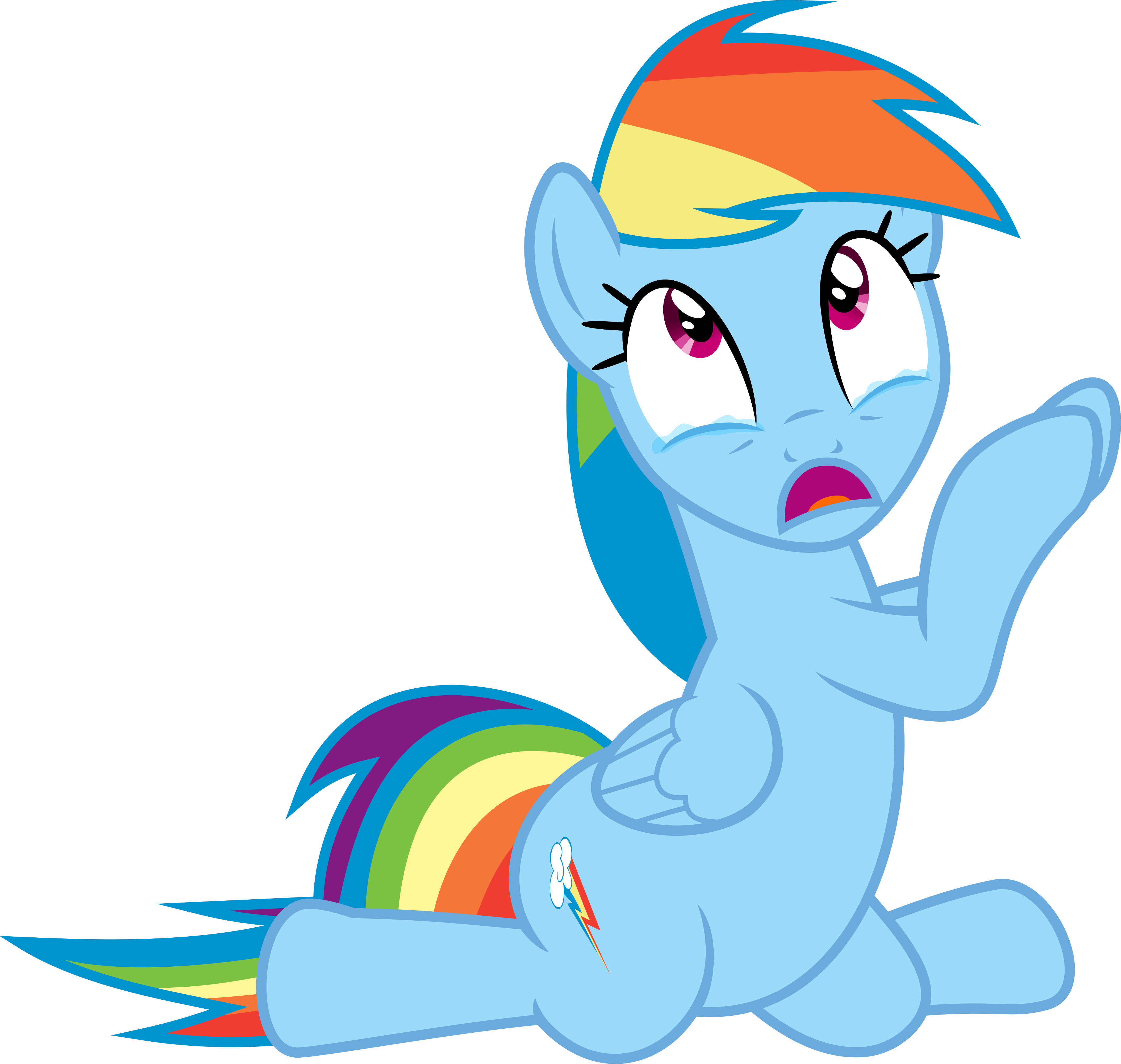 Rainbow Dash Crying Sad - Mlp Rainbow Dash Tummy (4215x4000)
